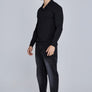 SikSilk - Black Long Sleeve Polo